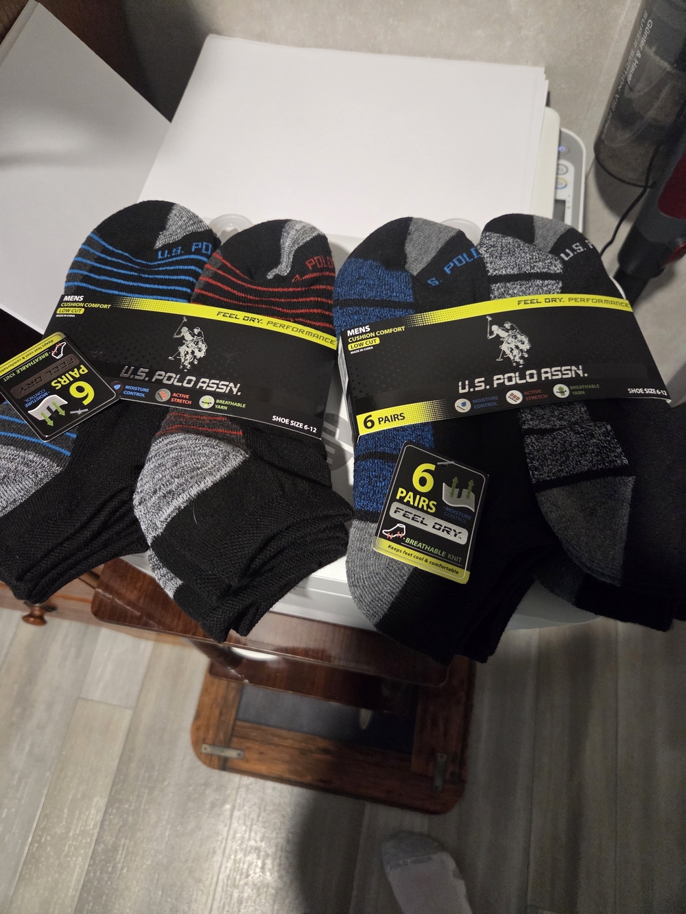 New Bundle 12 Pairs Us Polo Feel Dry Low Cut Size 6-12 Mens